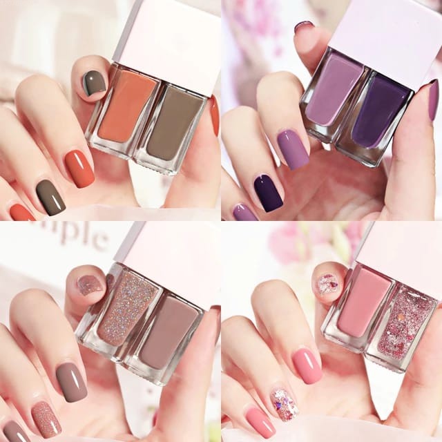 2IN1 KUTEK HALAL KUTEKS 2 TONE KUTEK KOREA Cat Kuku muslimah Gel Nail polish