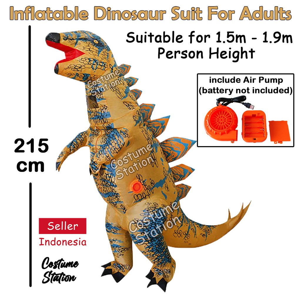 Kostum Dinosaurus Ankylosaurus / Costume Dinosaurs Dino Hewan Binatang Dewasa angin