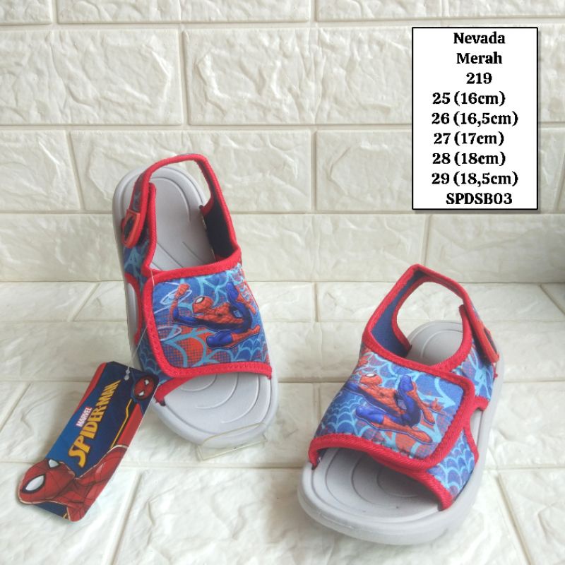 SANDAL ANAK COWOK NEVADA X MARVEL "SPIDERMAN" ORIGINAL BRAND FULLTAG