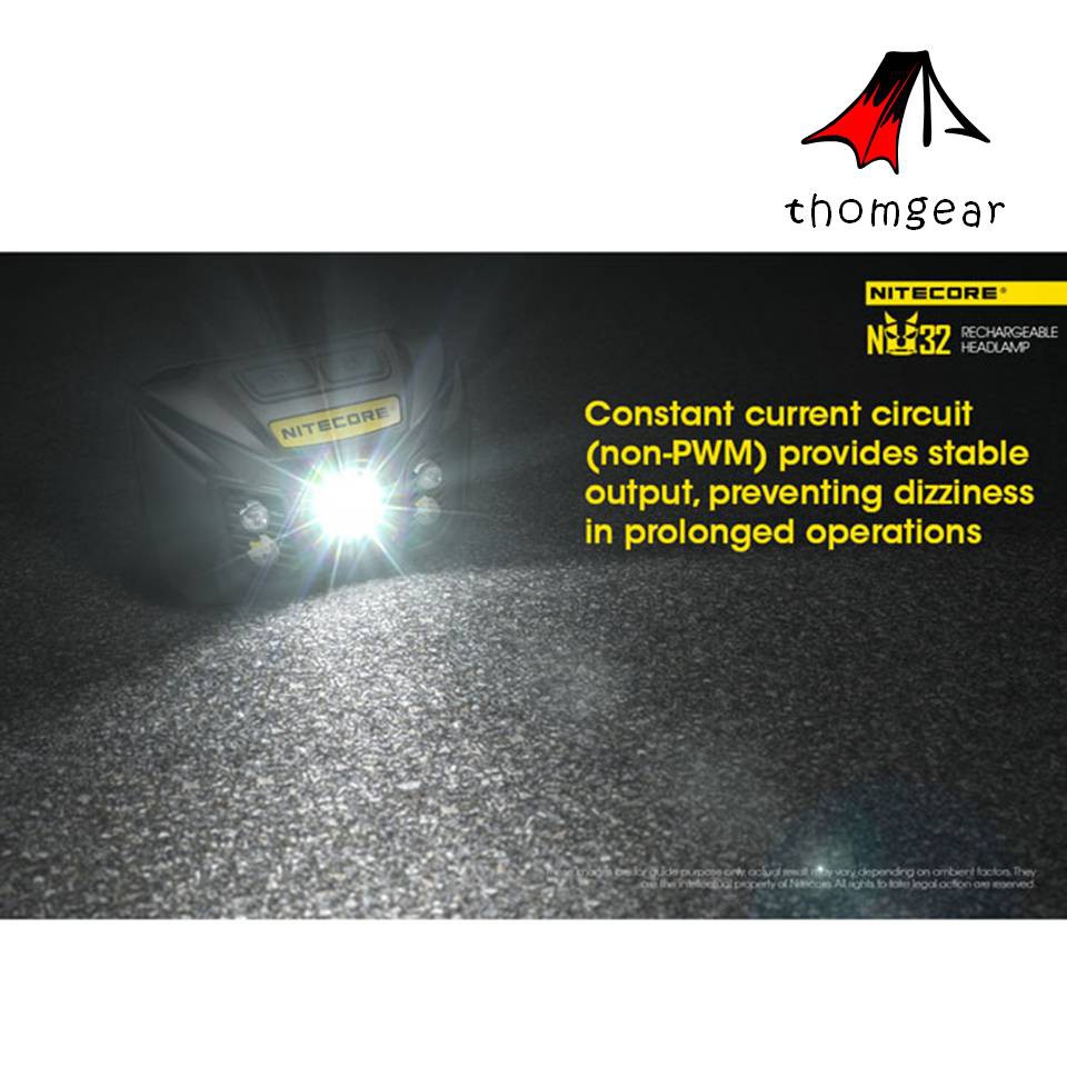 Headlamp Nitecore Nu32 Senter Kepala Chargerable Cree Xp-G3 S3 550 Lumens Jm Thomgear