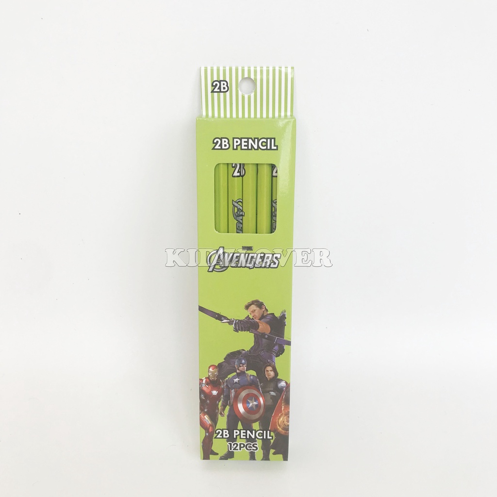 (12pc) pencil 2B kayu fancy/pensil karakter/pensil kayu murah/pensil fancy/pencil