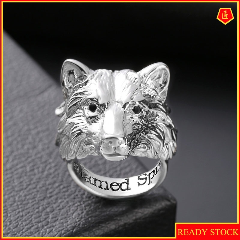 [Ready Stock]Retro Fashion Domineering Wolf Ring