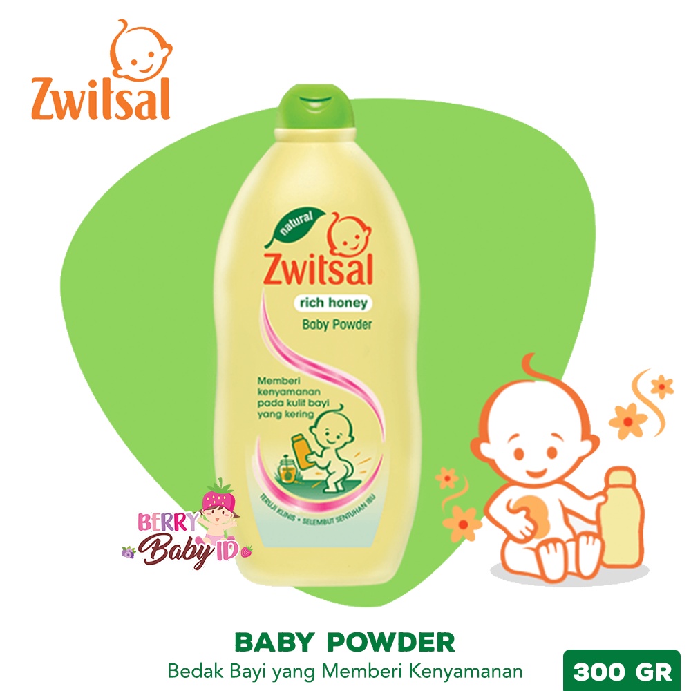 Zwitsal Natural Baby Powder Rich Honey Bedak Bayi Dengan Madu ZWT019 Berry Mart