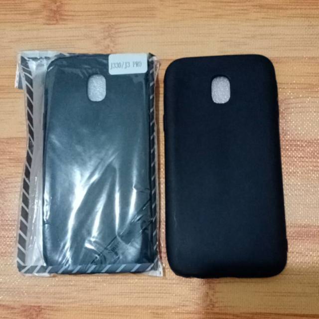 Black Matte Samsung J3 2017/ J3 Pro/J330 Soft Case Silikon polos hitam