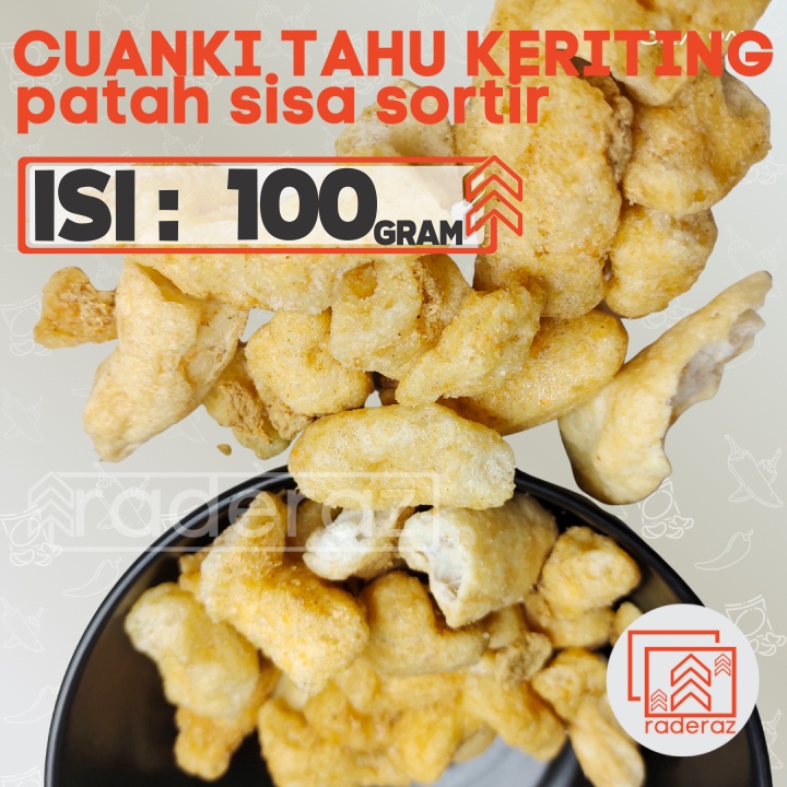 

TAHU KERITING PATAH 100gr panjang Sisa Sortir by RADERAZ (bisa GROSIR bisa COD)