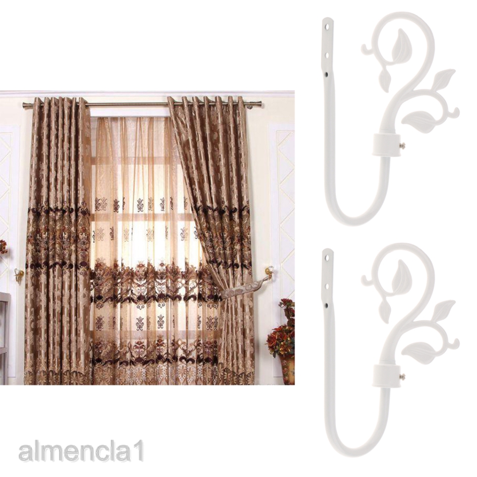1 Piar Vintage U Shaped Metal Curtain Hook Window Drapery Tieback
