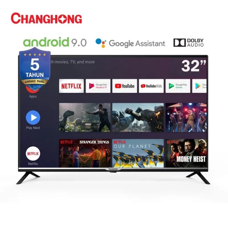 Changhong Android TV  LED TV Smart Digital TV HD 32inch Tipe L32H4