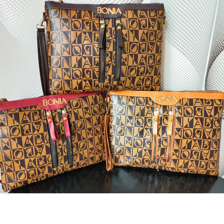 BIG SALE  TAS WANITA CLUTCH BONIA 666 MARVEL TAS HANDBAG DOUBLE REST IMPORT BATAM