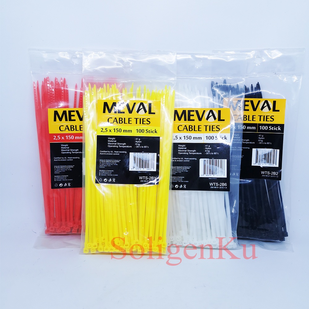 

Cable Ties Meval 2,5 × 150 mm/ Kabel Ties Meval 15 CM