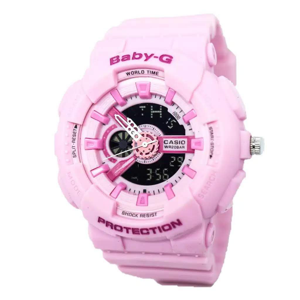 Promo Bulan ini !!! Jam Tangan Wanita casio baby g BGA 110 chrono aktif / Analog Digital Aktif