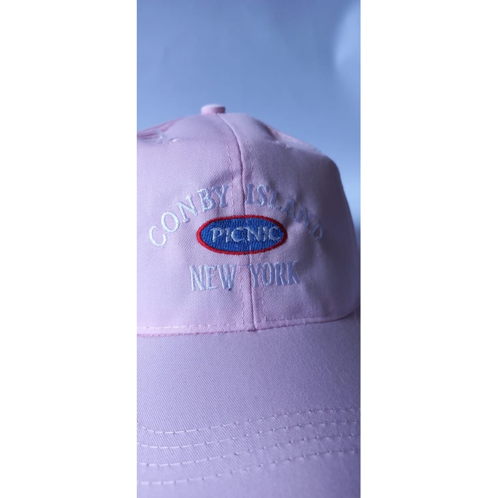 Topi baseball import pria dan wanita logo CONBY ISLAND ,bahan katun premium