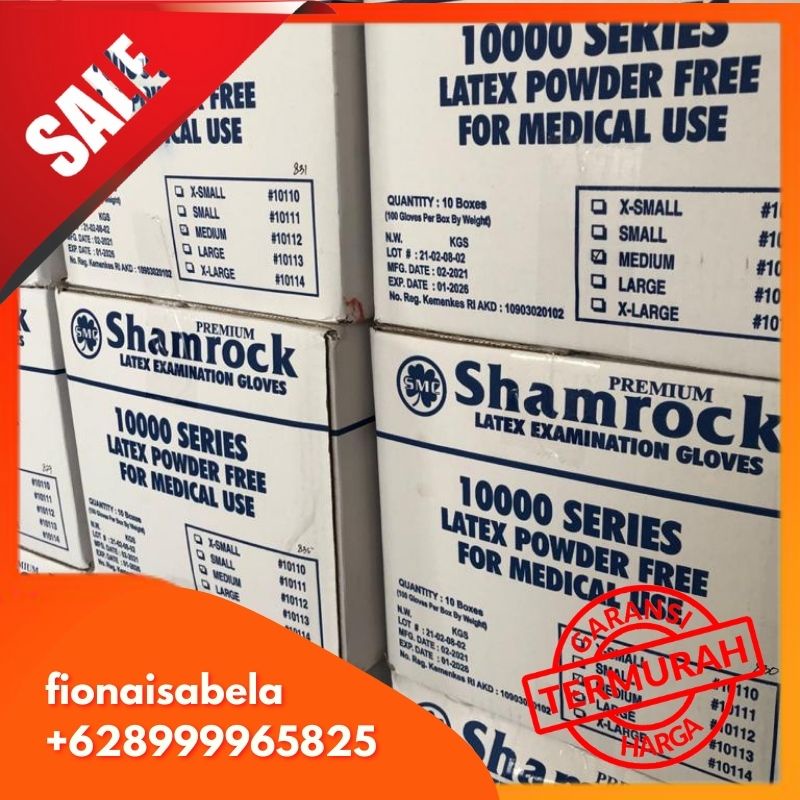 Sarung Tangan Latex Tebal Shamrock Gloves Handscoon 100pcs