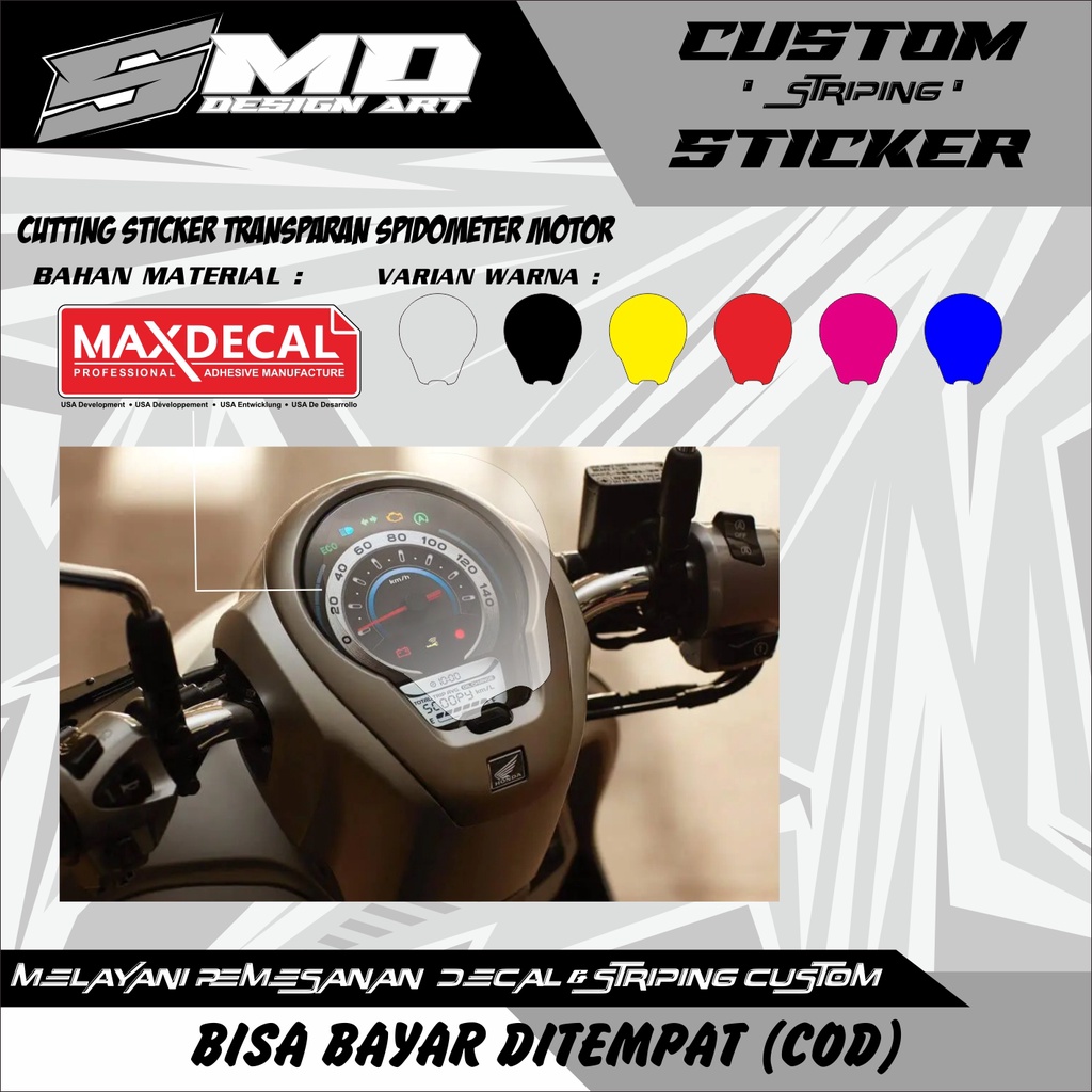 STICKER SPIDOMETER SCOOPY NEW 2020-2021