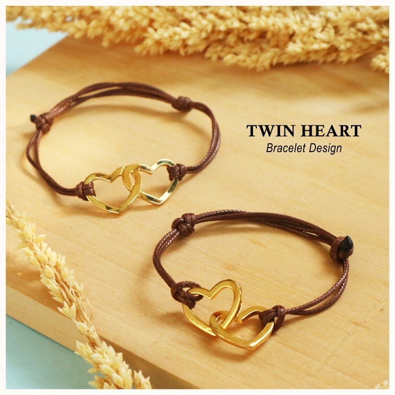 Gelang eMas Kuntok Twin Heart