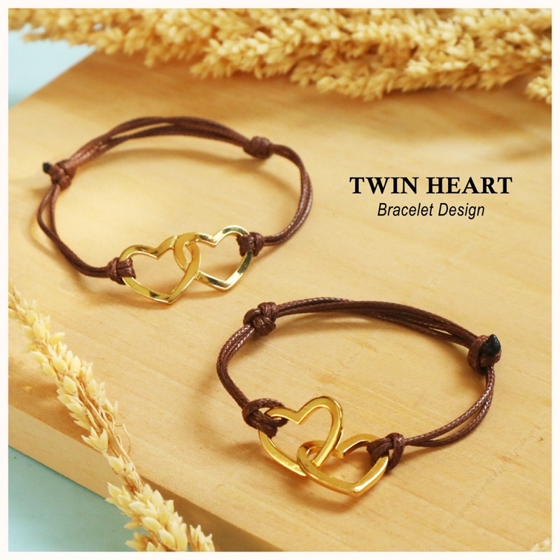 Gelang eMas Kuntok Twin Heart