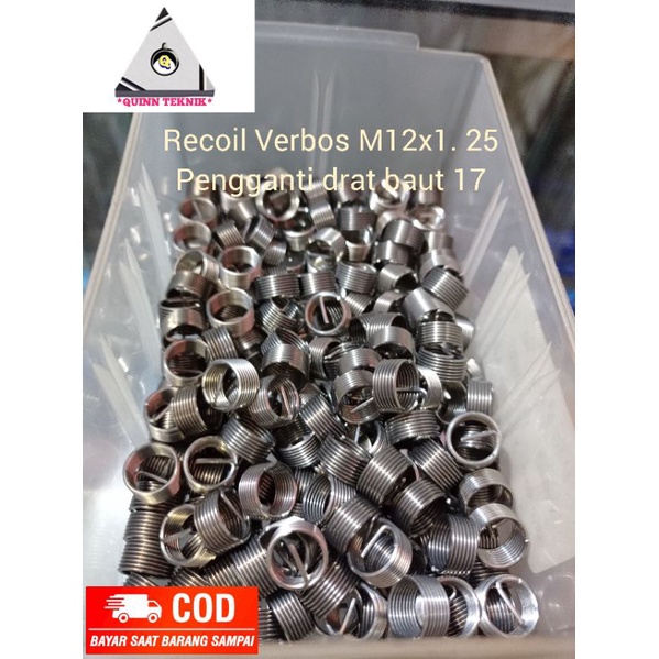 recoil verbos m12x1.25 pengganti drat baut 17 halus