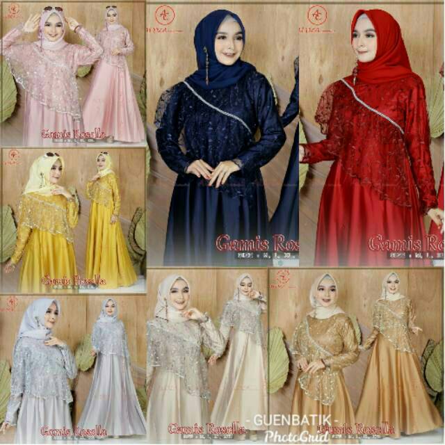 REAL PICT...!!!GAMIS ROSELLA/kebaya semi gamis Rosella/kebaya modern MURAH TERLARIS