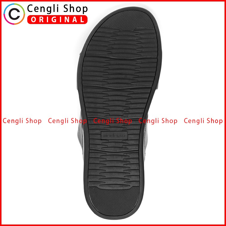 SANDAL ANDREW PRIA TERBARU ORIGINAL CASUAL KULIT BRANDED HITAM ANM10