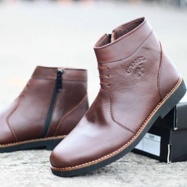 Sepatu PDH Semi Boots KAMFA Original Kulit Asli