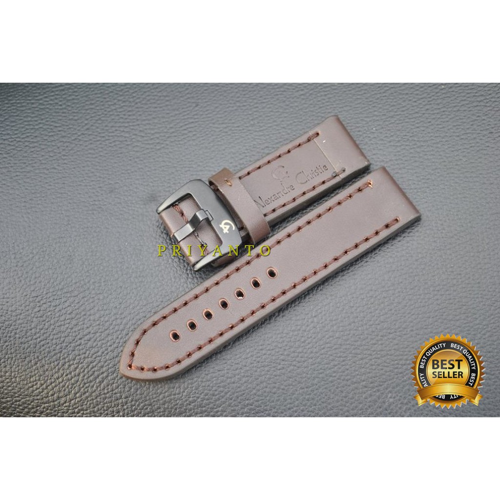 STRAP TALI JAM ALEXANDRE CHRISTIE 22-24MM TALI JAM TANGAN ALEXANDRE CHRISTIE 22-24MM COKLAT TUA