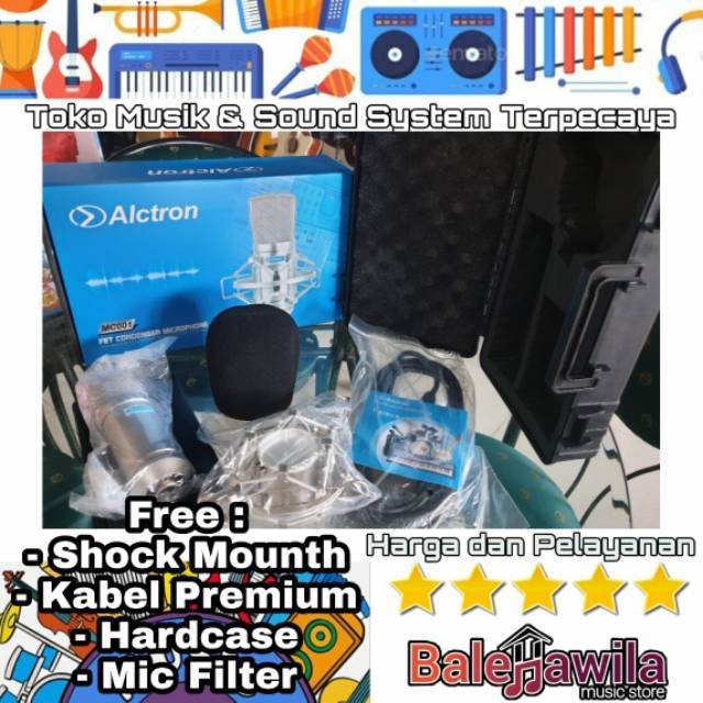 Alctron MC001 Mic Condesor Microphone ( bonus hardcase dan kabel ) ORIGINAL