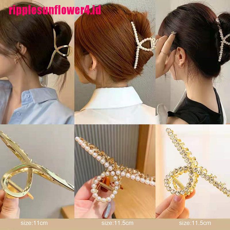 Jepit Rambut Bahan Metal Aksen Mutiara