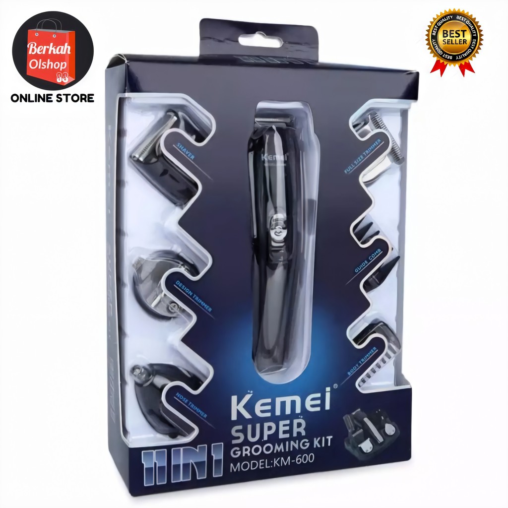 Kemei KM-600 Mesin Cukur Rambut Kumis Jenggot Bulu Hidung