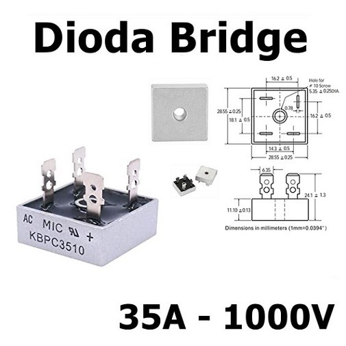 Dioda Bridge KBPC3510 35A Mic Jembatan Rectifier 1000V Diode Rectifier ...