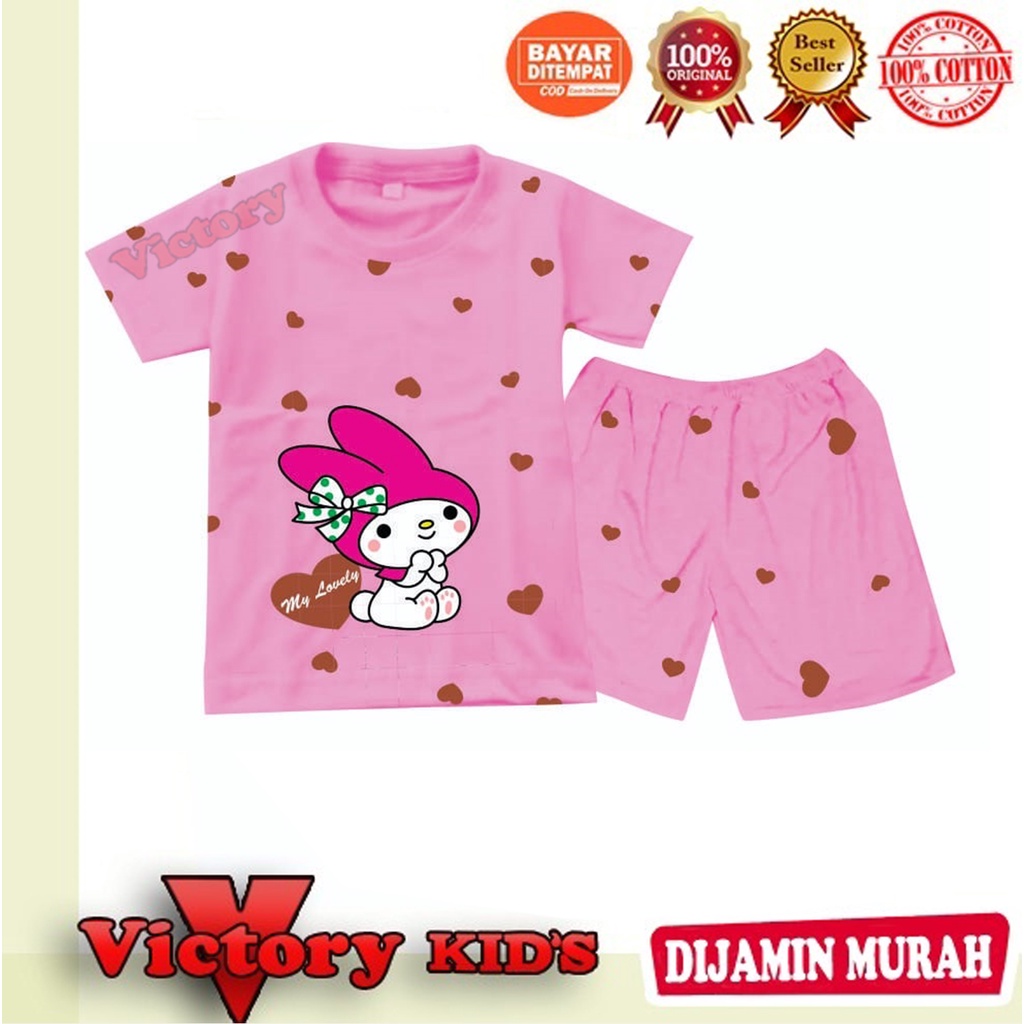 setelan tangan pendek anak laki-laki/perempuan 1-10 tahun
