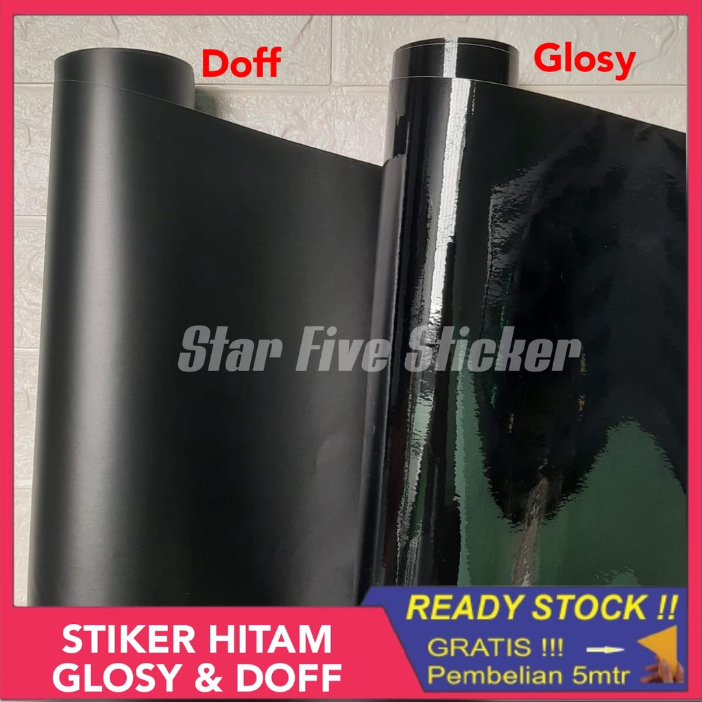 Jual Stiker Skotlet Hitam Glossy Sticker Scotlet Hitam Doff Shopee