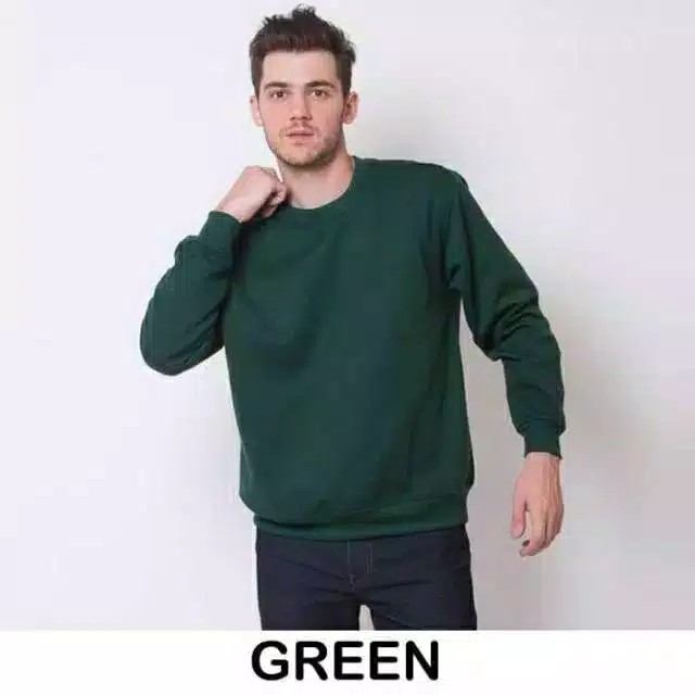 SWEATER POLOS BASIC CREWNECK PRIA WANITA KEREN MURAH