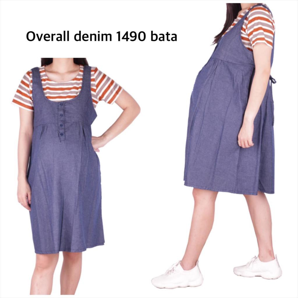 Baju Hamil Overall Denim 1490 plus inner