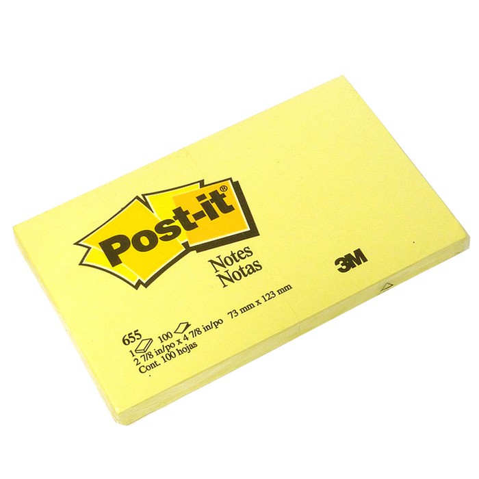 

POST IT 3M 655 | STICKY NOTES | MEMO TEMPEL | 73MM X 123MM