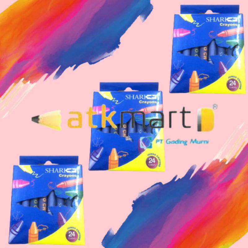

SHARK WAX CRAYON JUMBO W3124 24 COLOURS