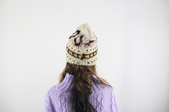 IMPORT Topi Kupluk Rajut Wool Pom Pom Hat Beanie Trible Soft