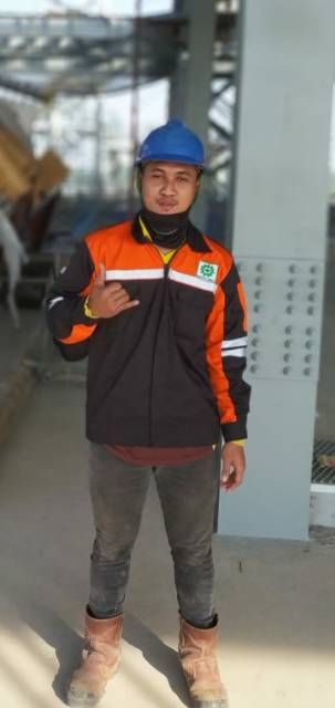 SERAGAM BAJU SAFETY DONGKER KOMBINASI ORANYE RESLETING