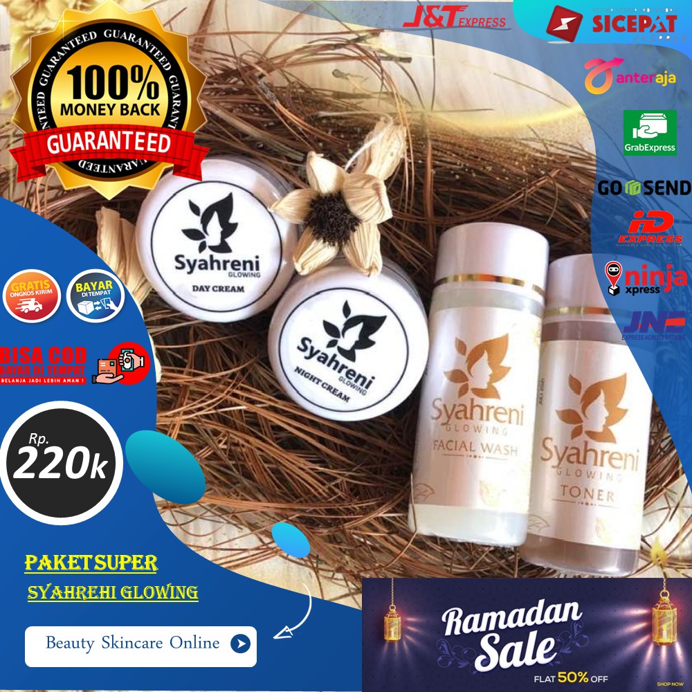 Paket perawatan wajah paket super syr syahreni glowing