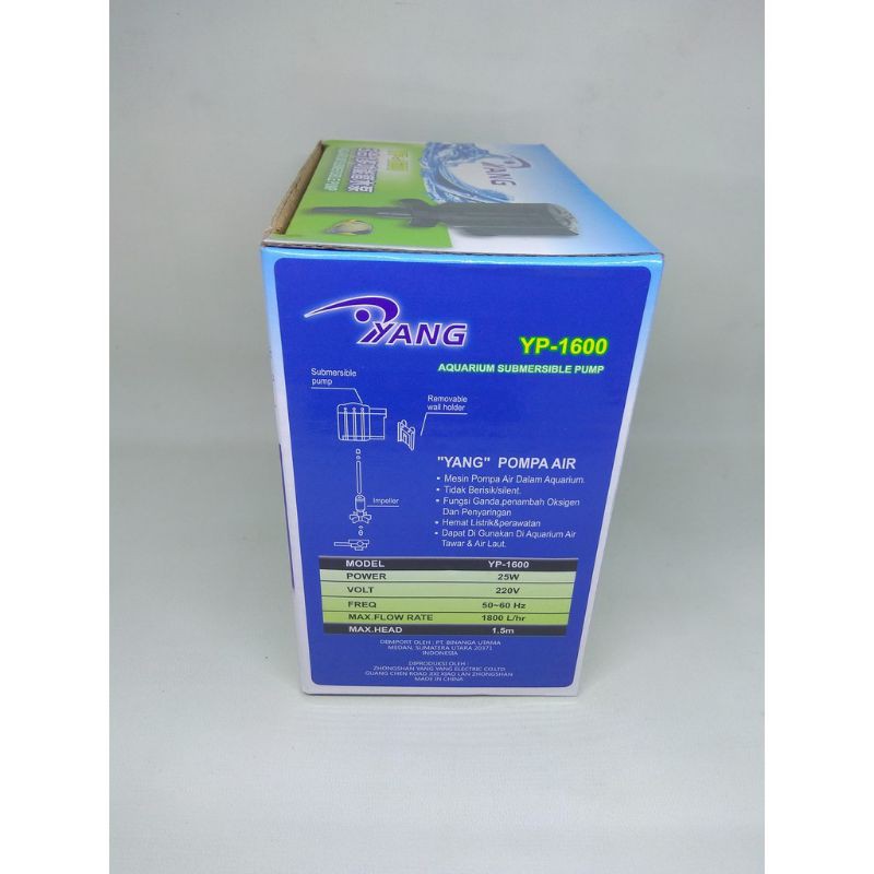 YANG YP-1600 POMPA CELUP IKAN HIAS AQUARIUM AQUASCAPE murah