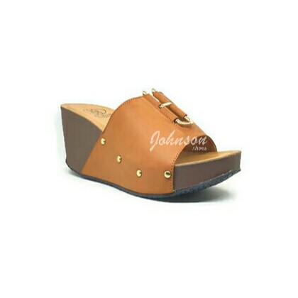 [ Johnson Shoes ] Sandal / Sendal Kulit Wanita BEBOB - BOOGIE 013 Tan 100% ORIGINAL