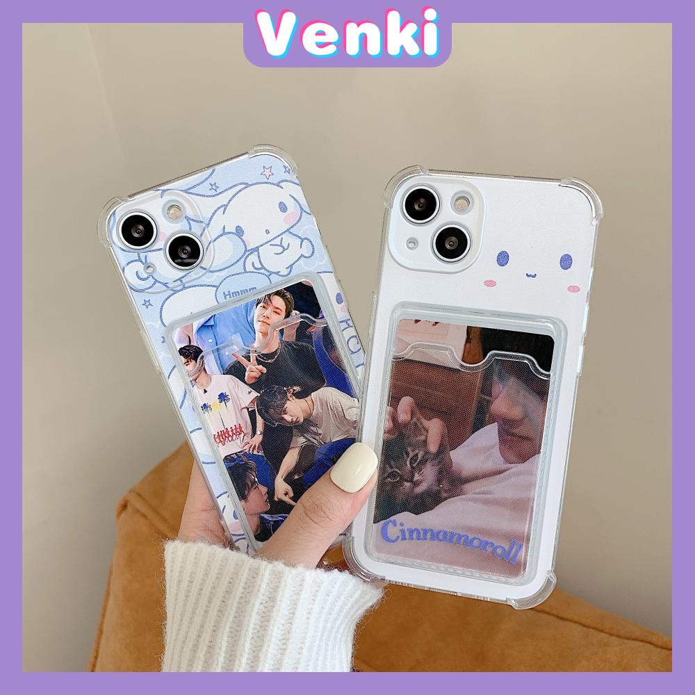 iPhone Case Silicone Soft Case Clear Case Card Case Photo Storage Card Holder Protection Camera Shockproof Cartoon Cute Style For iPhone 13 Pro Max iPhone 12 Pro Max iPhone 11 Pro Max iPhone 7 Plus iPhone XR XS MAX Pro Max XS 11 X/XS Plus/8 12 7/8/S pro