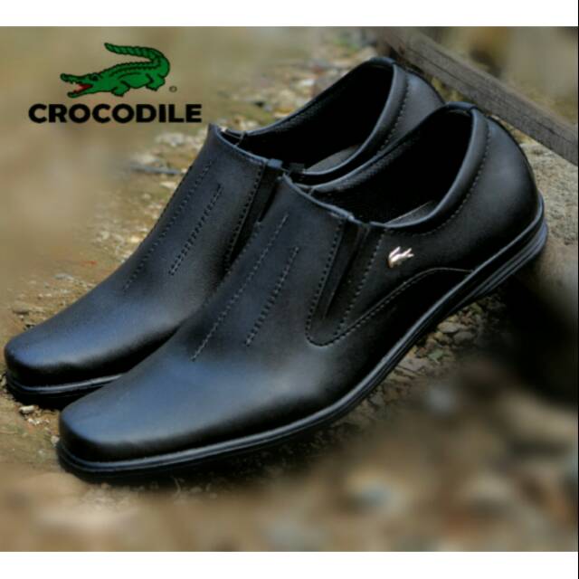 Top Seller☆ Sepatu Pria Crocodile Pantofel Tali Pendek Kulit Swedian Formal Kerja