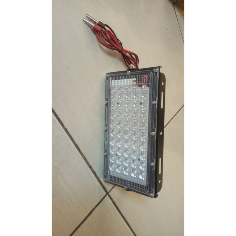 Lampu Led Sorot Kap Big Power Floodlight DC 12V 50W + Kabel jepit aki