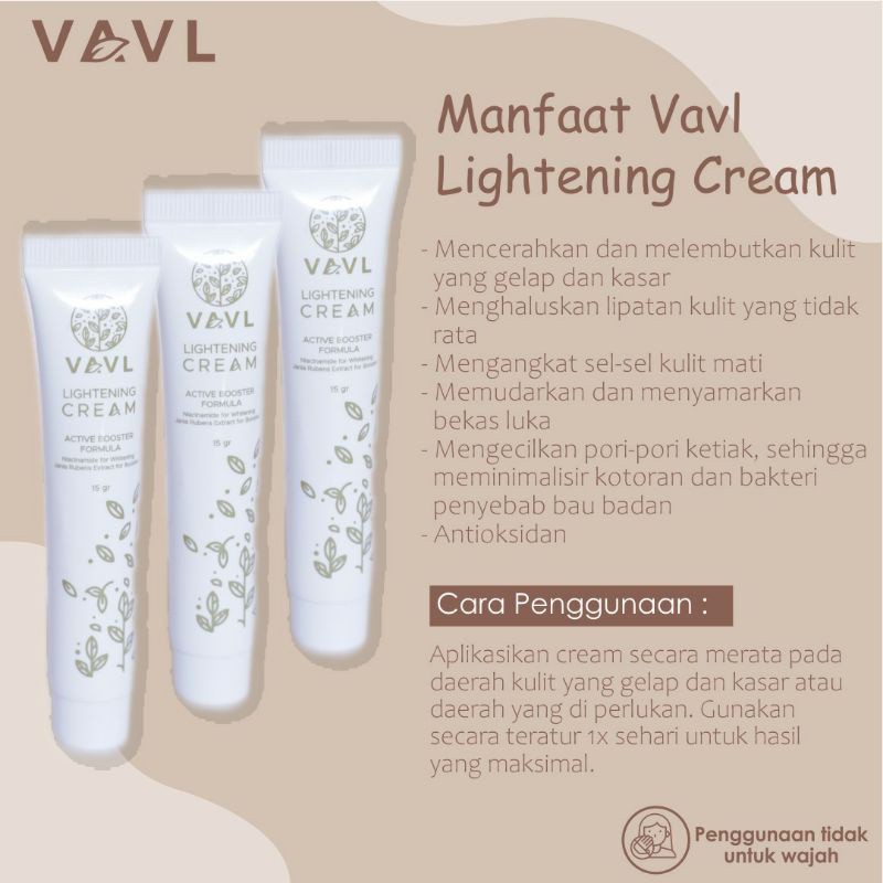 VAVL LIGHTENING CREAM 15 gr krim lipatan [VAVL LIGHTENING CREAM]