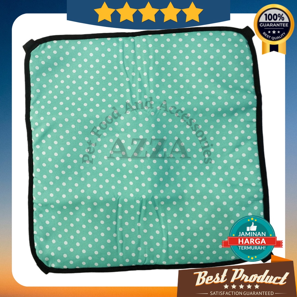 AYUNAN KANDANG KUCING HAMMOCK KUCING ANJING BAHAN FLANEL TEBAL-Polkadot Hijau Tosca