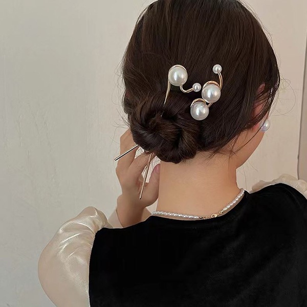 tusuk konde mutiara simple pearl hairpin jku047(3i4)