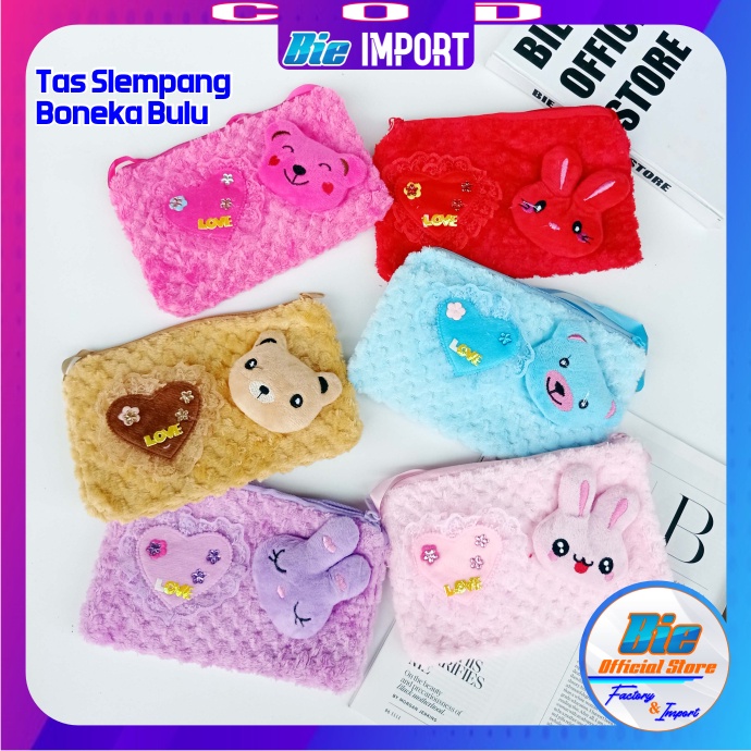 Tas Slempang Anak Boneka Bulu Impor Best Seller