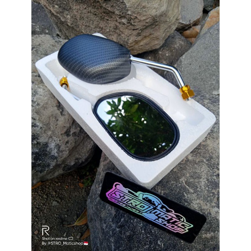 variasi spion carbin tiang chrome yamaha mio fino nouvo jupiter vega spark