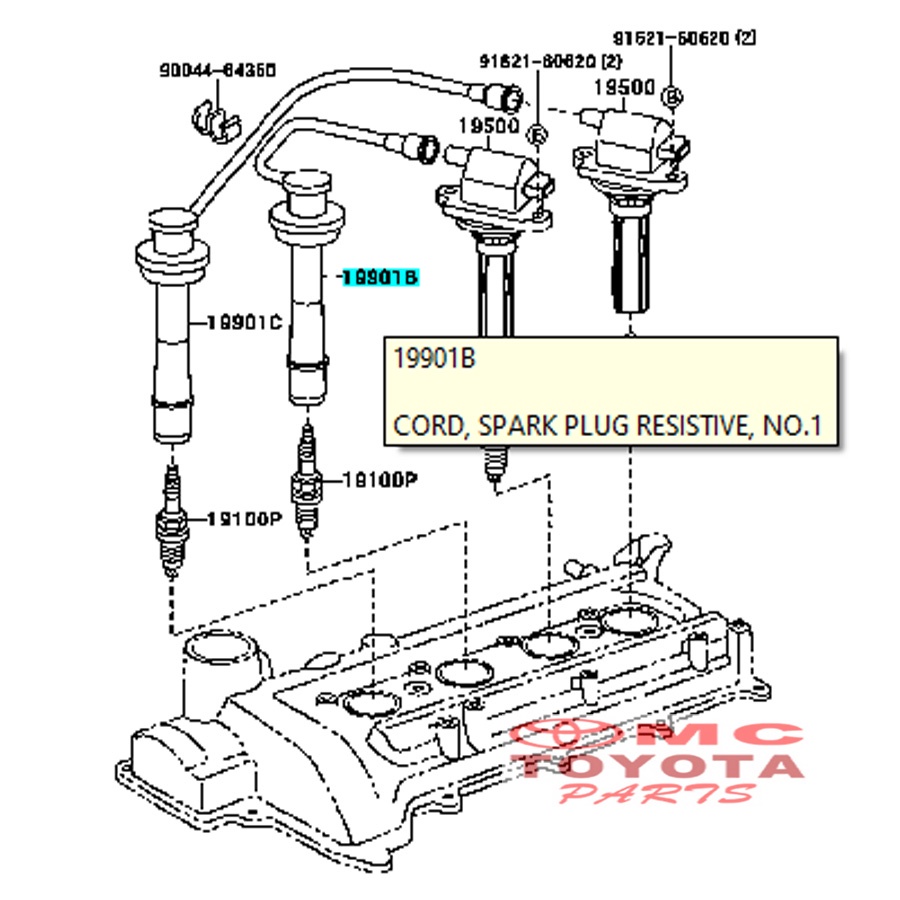 Kabel Busi Avanza Xenia pendek/Short Non VVTI 90048-58297