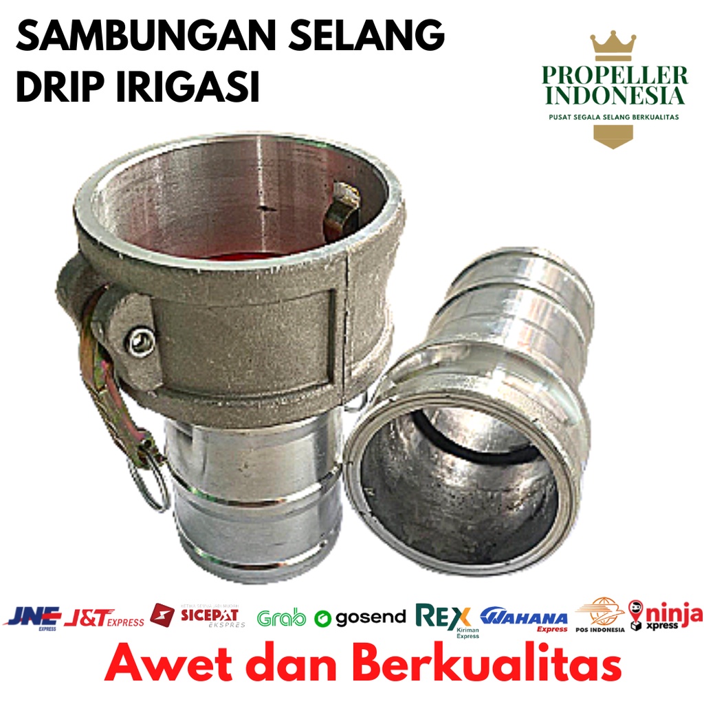 Sambungan Selang Drip Selang Irigasi Stainless 2 - 4 Inch