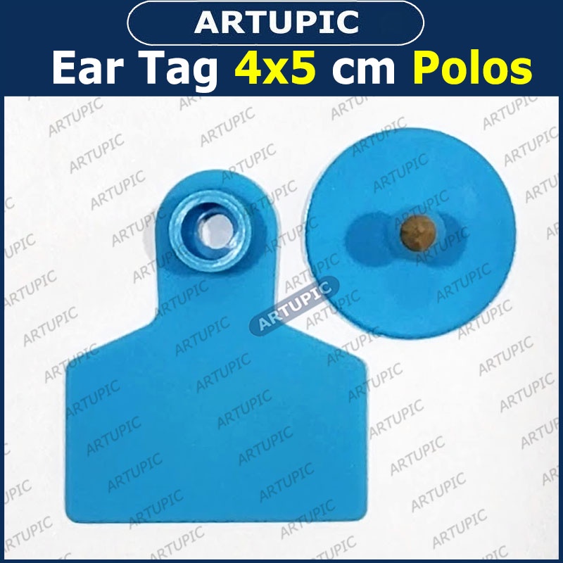 Ear Tag 4x5 cm POLOS ECERAN Eartag Anting Hewan Ternak Sapi Babi Kambing Domba Kuda Kerbau Bisa jadi Kalung Hewan